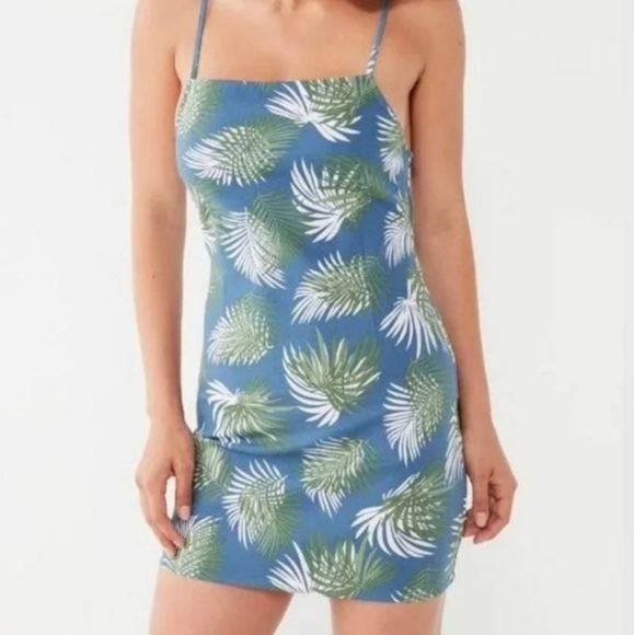 NWT Urban Outfitters XS Sundress Palm Leaf mini dress - Picture 14 of 14